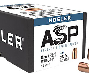 Nosler 43258 Assured Stopping Power  9mm .355 147 gr Jacketed Hollow Point/ 250 Per Box