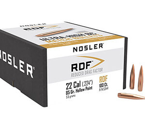 Nosler 53441 RDF Match 22 Cal .224 85 gr Hollow Point Boat Tail/ 100 Per Box