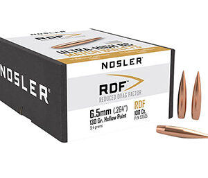 Nosler 53505 RDF Match 6.5 Creedmoor .264 130 gr Hollow Point Boat Tail/ 100 Per Box