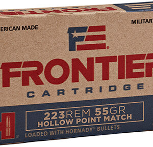 Frontier Cartridge FR140 Military Grade Centerfire Rifle 223 Rem 55 gr Hollow Point Match 20 Per Box/ 25 Case