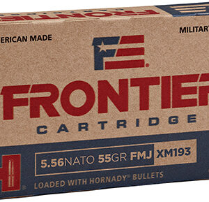 Frontier Cartridge FR200 Military Grade Centerfire Rifle 5.56x45mm NATO 55 gr Full Metal Jacket 20 Per Box/ 25 Case
