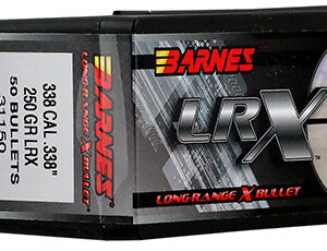 Barnes Bullets 31150 LRX Long Range 338 Cal .338 250 gr LRX Boat Tail 50 Per Box