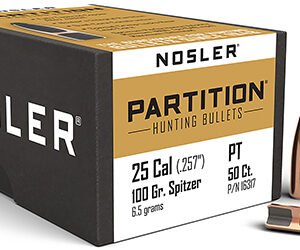 Nosler 16317 Partition  25 Cal .257 100 gr Spitzer/ 50 Per Box