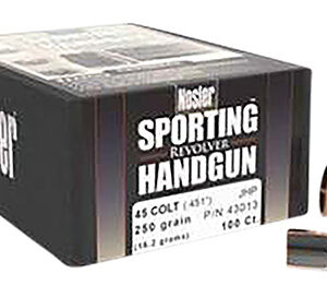 Nosler 43013 Sporting Handgun  45 Colt .451 250 gr Jacketed Hollow Point/ 100 Per Box