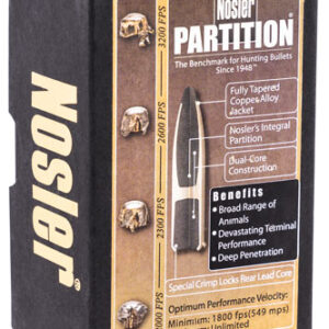 Nosler 16320 Partition  6.5 Creedmoor .264 125 gr Partition Spitzer/ 50 Per Box