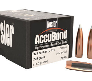 Nosler 54357 AccuBond  338 Cal .338 225 gr Spitzer Point/ 50 Per Box