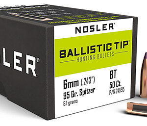 Nosler 24095 Ballistic Tip  6mm .243 95 GR Spitzer/ 50 Per Box