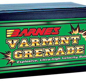 Barnes Bullets 30198 Varmint Grenade Ultra High Velocity 223 Rem .224 50 gr Flat Base Hollow Point 100 Per Box