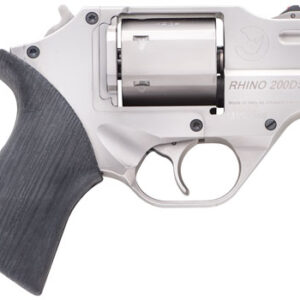 Chiappa Firearms Rhino .357 Magnum 2-inch nickel revolver with black rubber grip