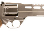 5646 Chiappa Firearms 340224 Rhino 60DS Small Frame 357 Mag 6 Shot, 6" Nickel-Plated Steel Vent Rib Barrel & Cylinder, Nickel-Plated Aluminum Frame, Walnut Grip, Concealed Hammer