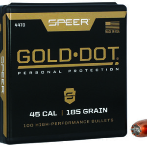 Speer 4470 Gold Dot Personal Protection 45 Cal .451 185 gr Hollow Point 100 Per Box/ 5 Case