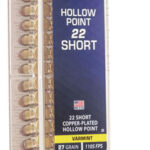 64518 CCI 0028 VNT Rimfire 22 Short 27 gr Copper Plated Hollow Point 100 Per Box/ 50 Case