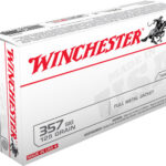 65496 Winchester Ammo Q4309 USA 357 Sig 125 gr Full Metal Jacket 50 Per Box/ 10 Case