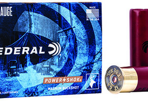 Federal F13100 Power-Shok Magnum 12 Gauge 3" 1 7/8 oz 00 Buck Shot 5 Per Box/ 50 Case