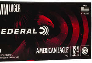 Federal AE9AP American Eagle Handgun 9mm Luger 124 gr Full Metal Jacket 50 Per Box/ 20 Case