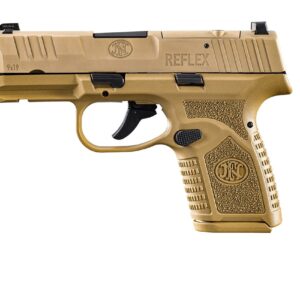 FN Reflex MRD 9mm micro-compact pistol in Flat Dark Earth with optic-ready slide