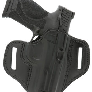 Galco CM224B Combat Master  OWB Black Leather Belt Slide Compatible w/Ruger Security-9/Glock 17/Glock 22 Gen2-5 Belt 1.75" Wide Right Hand
