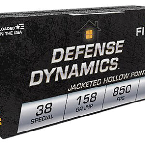 Fiocchi 38B Defense Dynamics  38 Special 158 gr Jacket Hollow Point 50 Per Box/ 20 Case