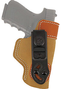 DeSantis Gunhide 106NA85Z0 Sof-Tuck  IWB Tan Leather/Suede Belt Clip Fits Colt Commander Right Hand