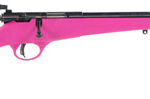 78640 Savage Arms 13780 Rascal 22 LR Caliber with 1rd Capacity, 16.10" Barrel, Blued Metal Finish & Pink Synthetic Stock Right Hand (Youth)