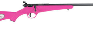 Savage Arms 13780 Rascal  22 LR Caliber with 1rd Capacity, 16.10" Barrel, Blued Metal Finish & Pink Synthetic Stock Right Hand (Youth)