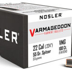 81499 Nosler 17240 Varmageddon 22 Cal .224 55 gr Flat Base Tipped/ 100 Per Box