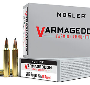 Nosler 65115 Varmageddon  204 Ruger 32 gr Flat Base Tipped 20 Per Box/ 20 Case
