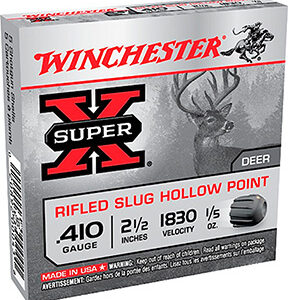 Winchester Ammo X41RS5VP Super X  410 Gauge 2.50" 1/5 oz Rifled Slug Shot 15 Per Box/ 10 Case Value Pack