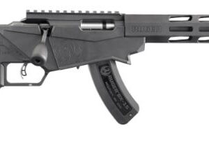 Ruger Precision Rimfire .22 LR rifle with 18 inch threaded barrel and 15-inch M-LOK handguard in black