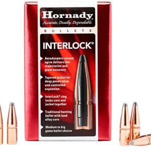 Hornady 3040 InterLock  30 Cal .308 165 gr Soft Point 100 Per Box/ 15 Case
