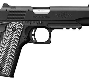 Browning 051820490 1911-22 Black Label SR Full Size 22 LR 10+1, 4.88" Stainless Steel Threaded Barrel, Matte Black Serrated Slide & Polymer Frame w/Beavertail & Picatinny Rail