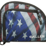 98566 Allen 7719 Victory Auto Fit Handgun Case USA Flag Endura w/Black Trim, 1-Pocket, Knit Lining, Foam Padding & Lockable Zippers 9" x 7" Interior Dimensions