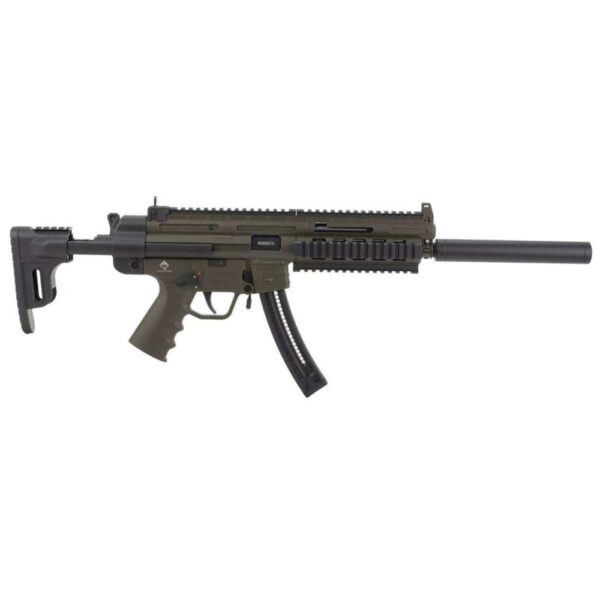 AKGERGGSG1622G 1 ATI German Sports Guns GSG-16 Carbine RIA Rifle .22 LR 22/rd Magazine 16.25" Barrel OD Green