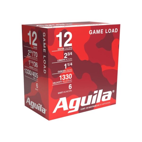 AU1CHB1206 1 Aguila High Velocity Field Shotshells 12 ga 2-3/4" 1-1/4oz 1330 fps #6 25/ct