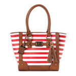 BDP 051 1 BULLDOG TOTE PURSE CHERRY