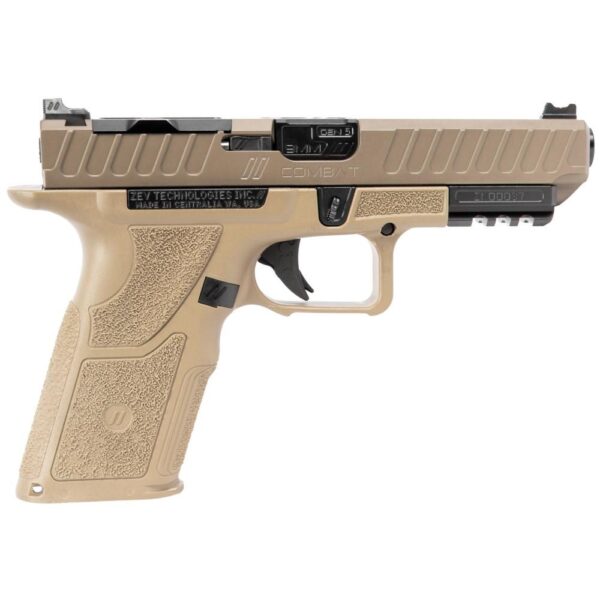 BJOZ9V2COMFXFDE 1 ZEV Technologies OZ9 V2 Combat Compact X Handgun 9mm Luger 15rd Magazine 4.1" Barrel FDE with Full Slide Slide