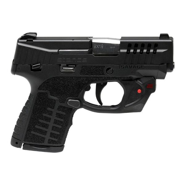 BV67016 1 Savage Arms Stance Black Manual Safety Laser Handgun 9mm Luger 7 & 8rd Magazines 3.2" Barrel Black