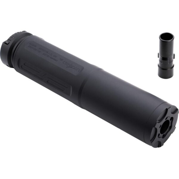 CA45CA453 1 CMMG Defcan 45 Direct Thread Suppressor .45 ACP .578x28 Black with HUB Adaptor