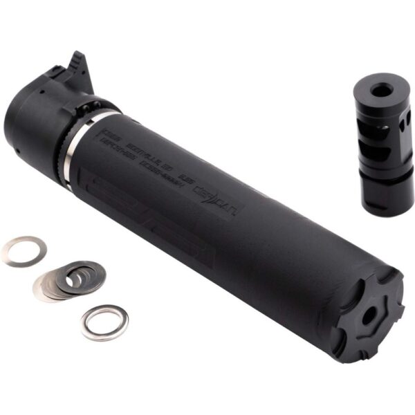 CA55CA42D 1 CMMG Defcan 556 Direct Thread Suppressor 5.56 1-3/8x24 Black with 1/2x28 Muzzle Brake