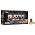 CC5230 2 CCI Blazer Brass Handgun Ammunition .45 ACP 230 gr FMJ 830 fps 50/ct