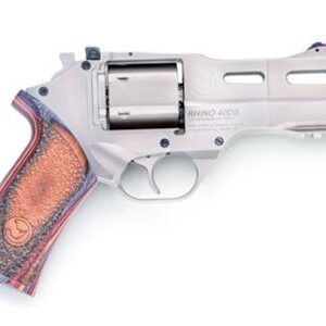 Chiappa Rhino .357 Magnum 4 inch nickel revolver with walnut grips and fiber optic sights