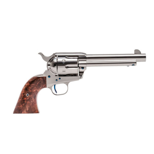 DFSAR4N2 Standard Manufacturing SAA Nickel Revolver .45 Colt 6rd Capacity 5.5" Barrel 2 Piece Grip