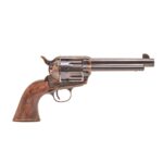 DFSAR5C1 Standard Manufacturing Single Action Revolver .45 Colt 6rd Capacity 5.5" Barrel Case Colored Once Piece Fancy Grips