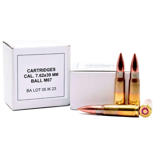 DHIGM76239 Ammo Inc Igman M67 Ball Ammo Rifle Ammunition 7.62x39mm 123gr FMJ 2460 fps 15/ct