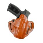 DI002TA 1 DeSantis #002 Speed Scabbard Holster for Colt 1911 4-4.25" Tan RH