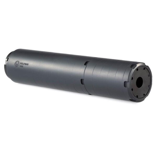 DNWOLFMAN2 Dead Air Wolfman Modular Direct Thread Pistol Suppressor 9mm Luger Stainless Steel Black Finish 1/2-28