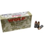 DZMC919FMJ15 1 Wolf Miltary Classic Handgun Ammunition 9mm Luger 115 gr FMJ 1150 fps 50/ct