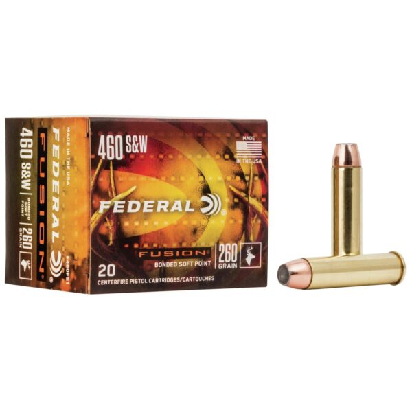 FAF460FS1 1 Federal Fusion Handgun Ammunition .460 S&W 260 gr SP 20/ct