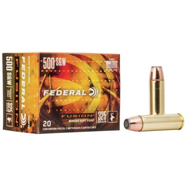 FAF500FS2 1 Federal Fusion Handgun Ammunition .500 S&W 325 gr FFSN 1450 fps 20/box