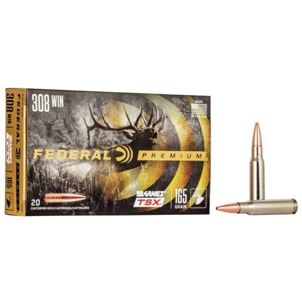 FAP308H 1 Federal Barnes TSX HP Rifle Ammunition 308 Win 165gr 2650 fps 20/ct